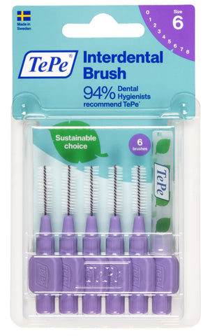 TePe Interdental Brushes Purple Original (6pc/pk)