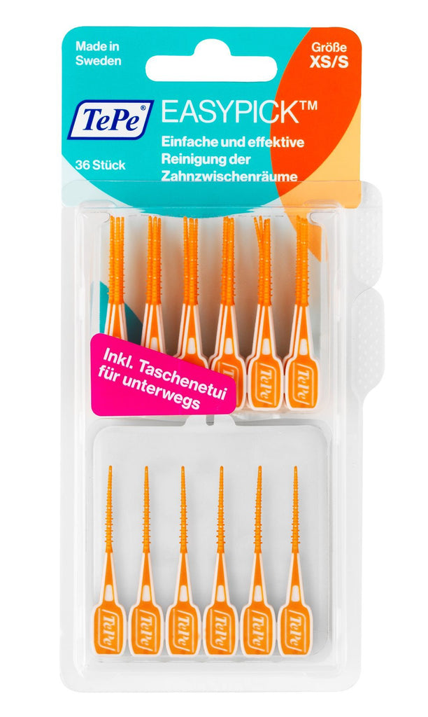 TePe EasyPick™ Size X-Small/Small 36pc+Travel case/pk (2 packs)