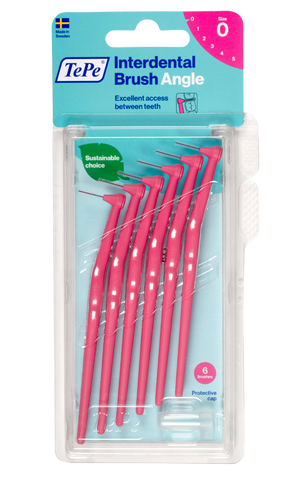 TePe Interdental Brushes Pink Angle (6pc/pk, 10pk/Box) (CP)