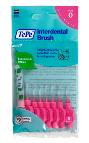 TePe Interdental Brushes Pink Original (8pc/pk, 10pk/Box) (CP)