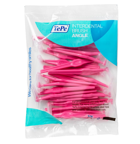 (PROMO BUNDLE) TePe Interdental Brushes Pink Angle (25pc/pk) - 4 packs for $112 only