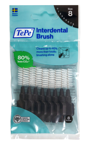 TePe Interdental Brushes Black Original (8pc/pack, 10pk/Box) (CP)