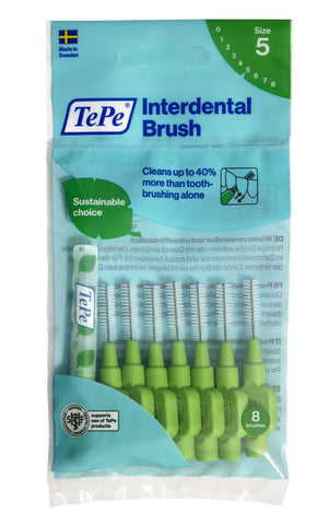 TePe Interdental Brushes Green Original (8pc/pk, 10pk/Box) (CP)