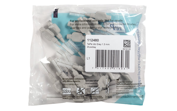 (PROMO BUNDLE) TePe Interdental Brushes Grey Original (25pc/pk) - 4 packs for $108