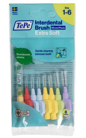 TePe Interdental Brush Extra Soft Mixed Pack (8pcs/pk)