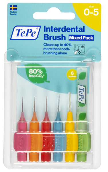 TePe Original Interdental Brushes Mixed Pack (Pink to Green)