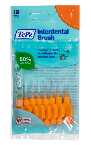 TePe Interdental Brushes Orange Original (8pc/pk, 10pk/Box) (CP)