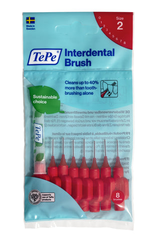 TePe Interdental Brushes Red Original (8pc/pk, 10pk/Box) (CP)