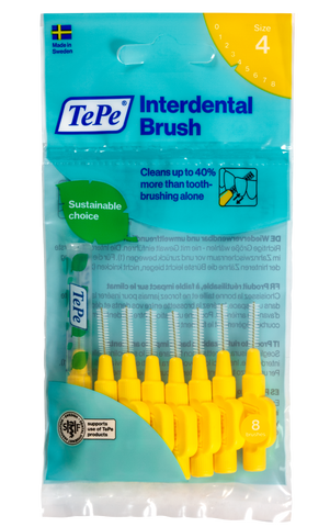 TePe Interdental Brushes Yellow Original (8pc/pk, 10pk/Box) (CP)